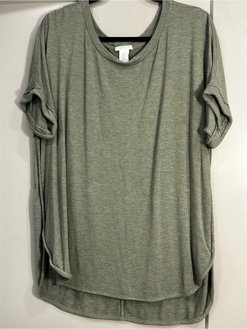 Matty M | Short-Sleeve Tunic| Women’s | Olive Green | XXL